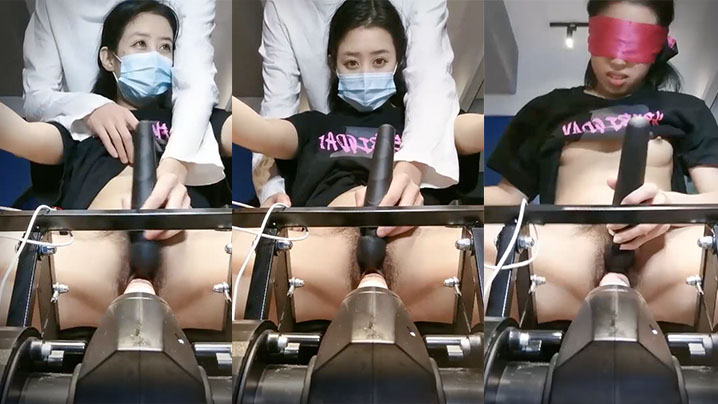 炮机大黑牛伺候小少妇 蒙眼自慰 开档黑丝口交 翘起极品美臀扶腰后入直叫受不了
