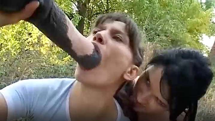 骚货觊觎马鸡巴 俩骚货用马鸡巴解闷