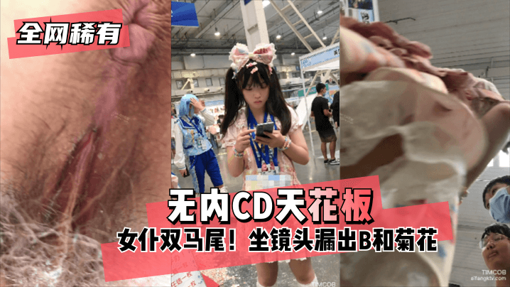 女仆双马尾 无内 坐姿镜头露出胸部与菊花